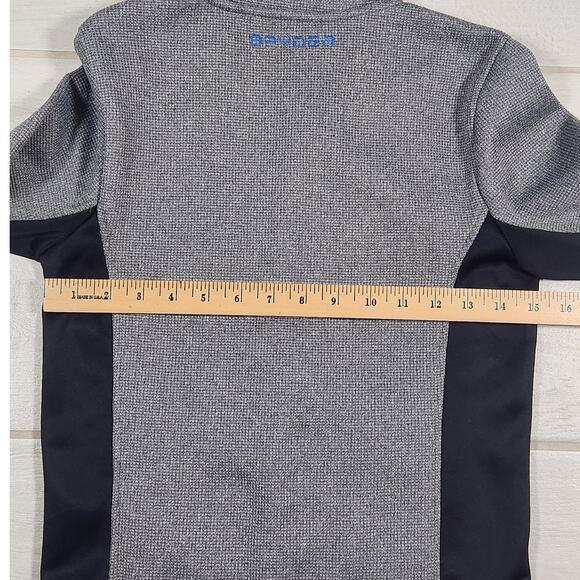 Spyder Zip Jacket Kids Boys Size Small 7/8 Black Gray Blue Performance Fleece - Picture 6 of 6
